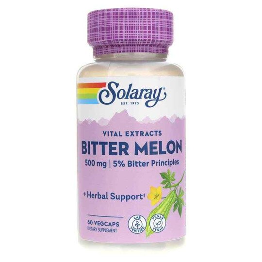 Bitter Melon Fruit Extract 500 Mg 5%, 60 Veg Capsules, SLR
