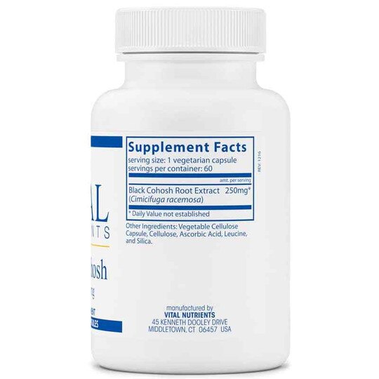 Black Cohosh Extract 250 Mg, 60 Veg Capsules, VTN