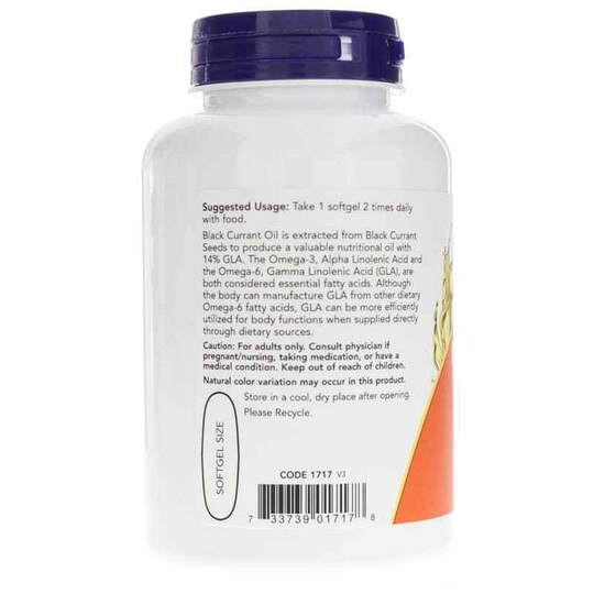 Black Currant Oil 1000 Mg, 100 Softgels, NOW