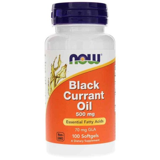 Black Currant Oil 500 Mg, 100 Softgels, NOW