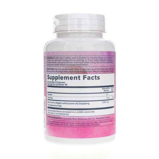 Black Seed Oil 650 Mg, 90 Veg Capsules, HRS