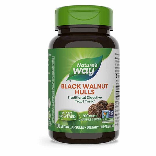 Black Walnut Hulls, 100 Vegan Capsules, NWA