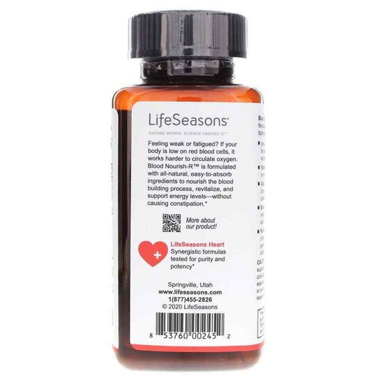 Blood Nourish-R, 60 Veg Capsules, LSE