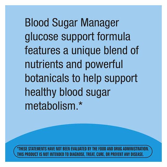 Blood Sugar Manager, 60 Tablets, NWA