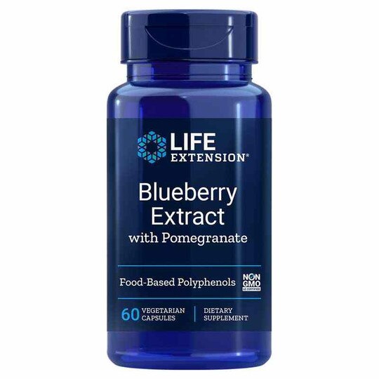 Blueberry Extract with Pomegranate, 60 Veg Capsules, LFE