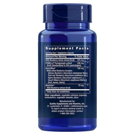 Blueberry Extract with Pomegranate, 60 Veg Capsules, LFE