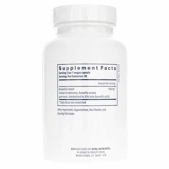 Boswellia Extract 400 Mg, 90 Veg Capsules, VTN