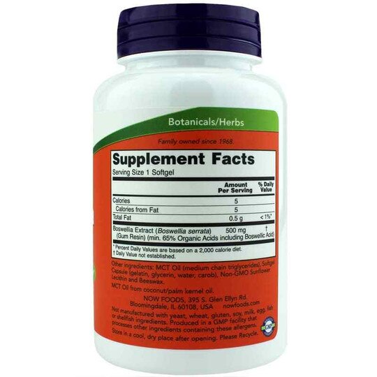 Boswellia Extract 500 Mg, 90 Softgels, NOW