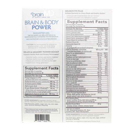 Brain & Body Power, 60 Packets, BMD