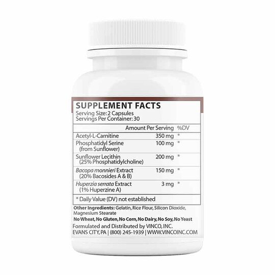 Brain/Memory with Huperzine A, 60 Capsules, VNC