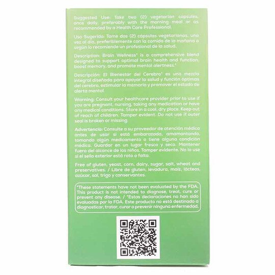 Brain Wellness, 60 Veg Capsules, BNU