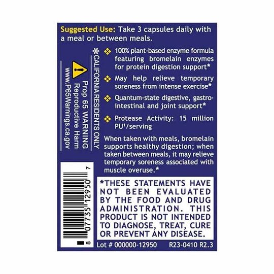 Bromelain Plus with Plant-Based Enzymes, 90 Capsules, QNL