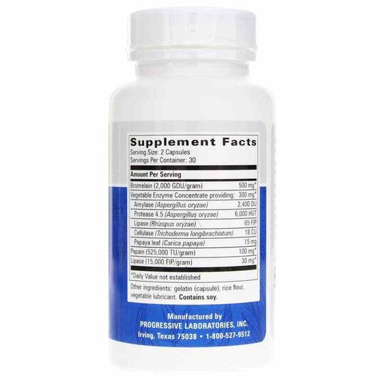 Bromezyme Bromelain/Papain, 60 Capsules, PGL