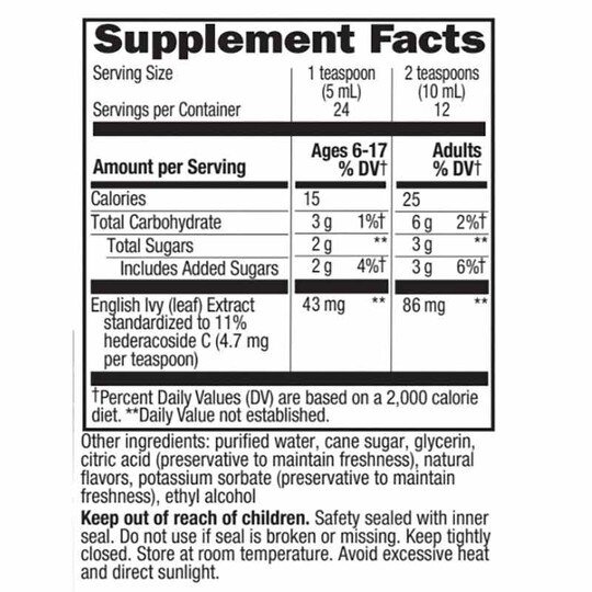 Bronchial Soothe Ivy Leaf Supplement, 4 Oz, NWA