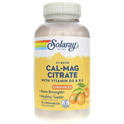 Cal-Mag Citrate Chewable 2:1 Ratio plus Vitamins D-3 & K-2 Orange