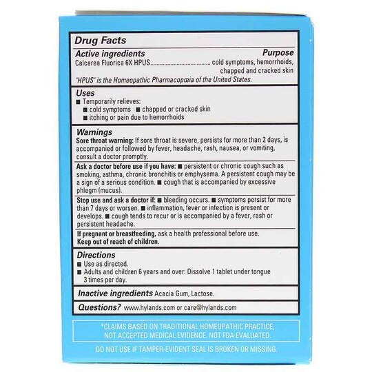 Calc. Fluor. 6X #1, 100 Tablets, HYL