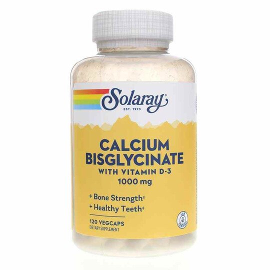 Calcium Bisglycinate with Vitamin D-3, 120 Veg Capsules, SLR