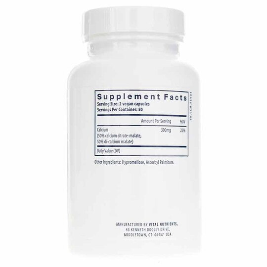 Calcium (Citrate/Malate) 150 Mg, 100 Capsules, VTN