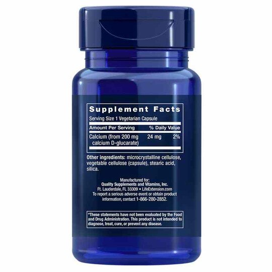 Calcium D-Glucarate 200 Mg, 60 Veg Capsules, LFE