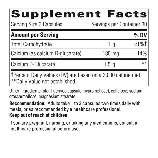 Calcium D-Glucarate, 90 Veg Capsules, INT