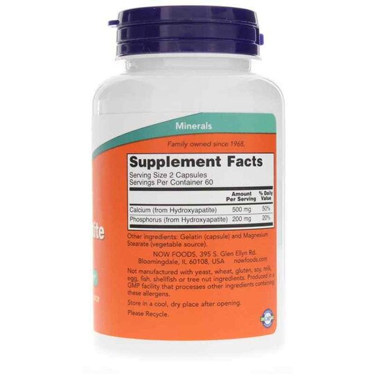 Calcium Hydroxyapatite Caps, 120 Capsules, NOW