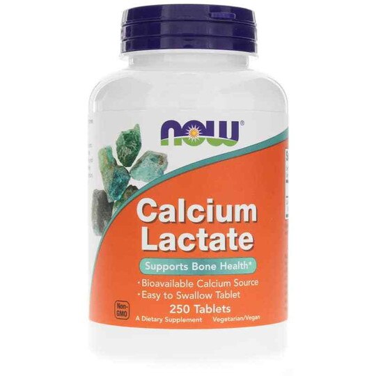 Calcium Lactate, 250 Tablets, NOW