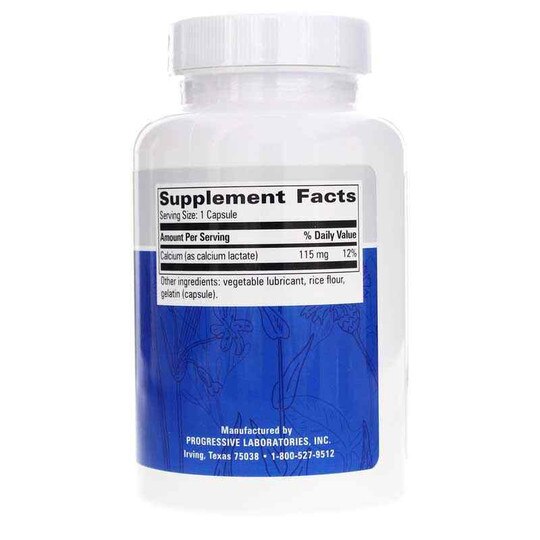 Calcium Lactate, 100 Capsules, PGL