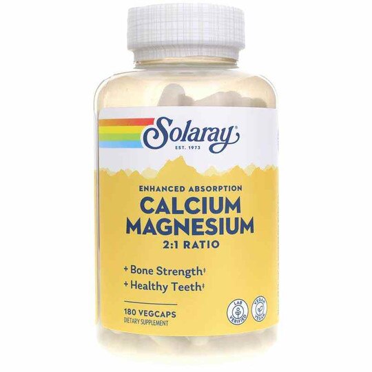 Calcium Magnesium 2:1 Ratio, 180 Veg Capsules, SLR