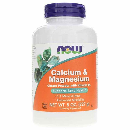 Calcium & Magnesium Powder, 8 Oz, NOW
