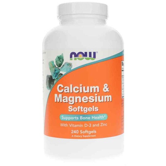 Calcium & Magnesium Softgels with Vitamin D3 & Zinc, NOW