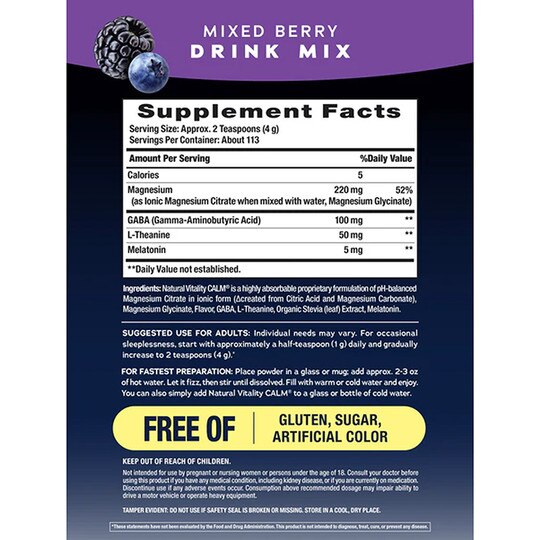 Calm Sleep Drink Mix Berry, 6 Oz, NV