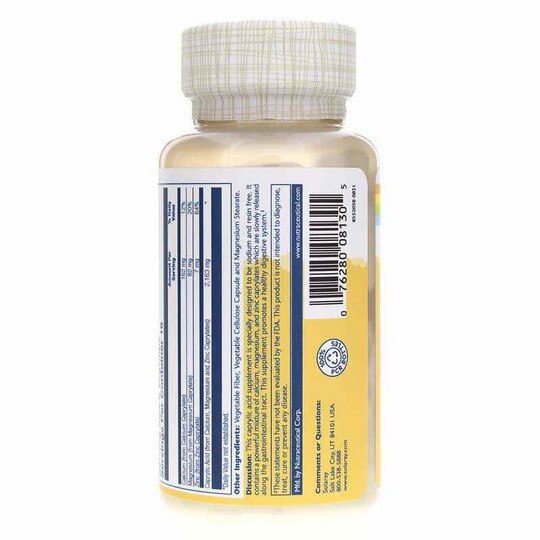 Capryl Sustained-Release Caprylic Acid, 100 Veg Capsule, SLR