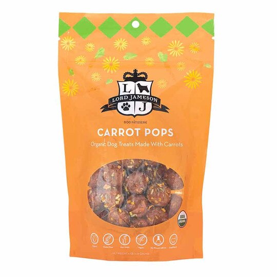 Carrot Pops Vegan Dog Treats, 6 Oz, LJ