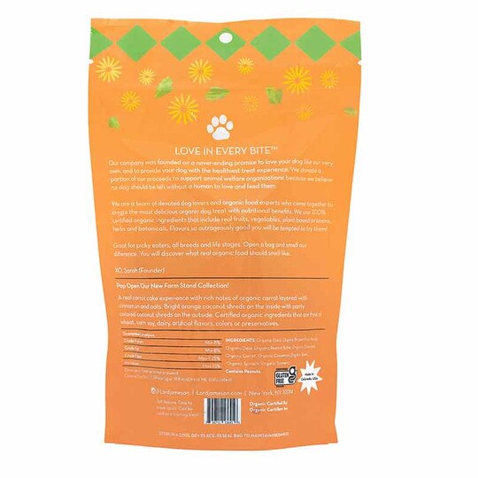 Carrot Pops Vegan Dog Treats, 6 Oz, LJ