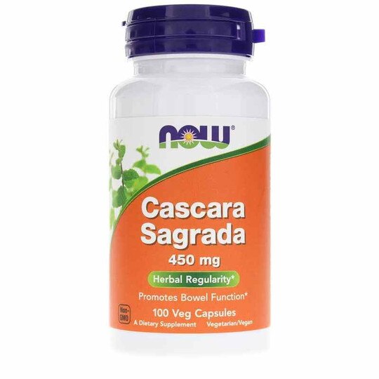 Cascara Sagrada 450 Mg, 100 Veg Capsules, NOW