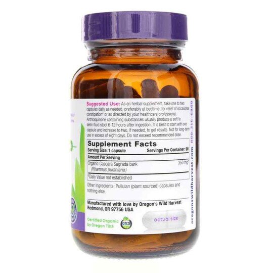 Cascara Sagrada, 90 Vegan Capsules, OWH