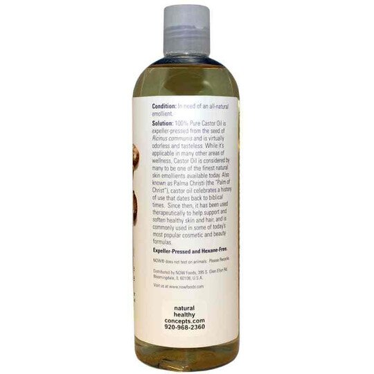 Castor Oil, 16 Oz, NOW