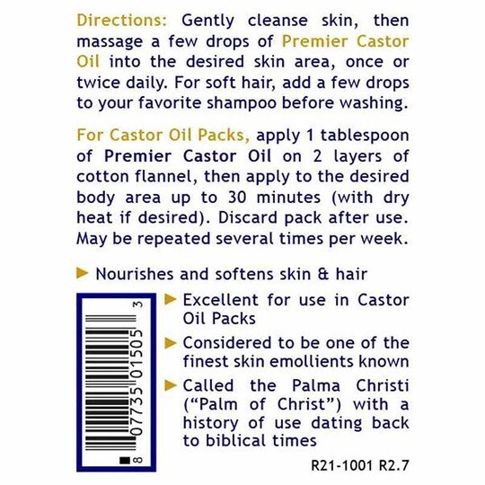 Castor Oil Organic, 8 Oz, PRL