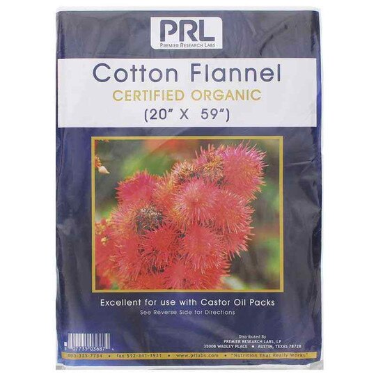 Castor Oil Kit with Organic Cotton Flannel, 1 Kit, PRL