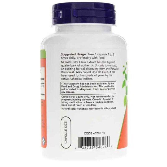 Cat's Claw Extract, 120 Veg Capsules, NOW