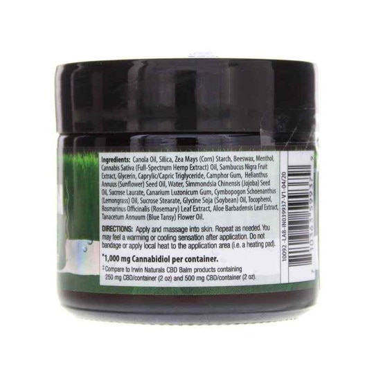 CBD Balm 1000 Mg with Menthol, 2 Oz, IRN