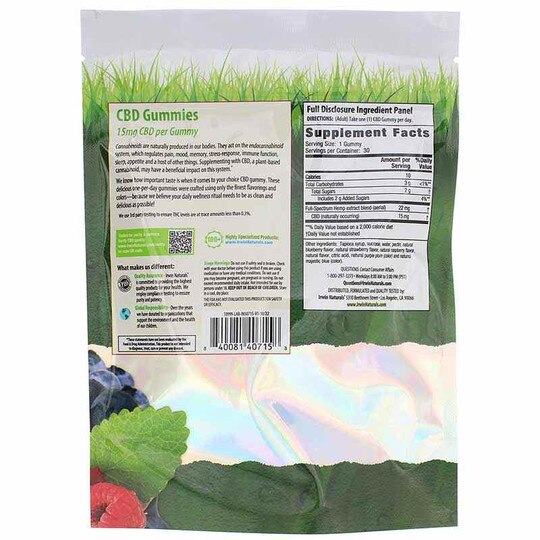 CBD Gummies 15 Mg, 30 Gummies, IRN
