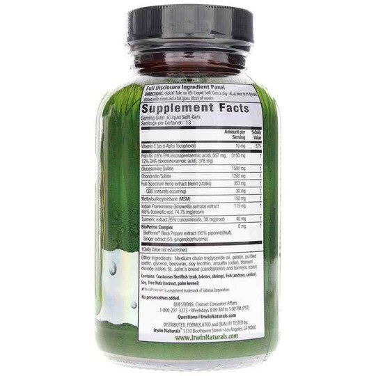 CBD + Joint Health, 78 Liquid Softgels, IRN