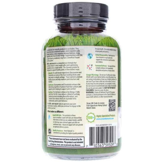 CBD + Joint Health, 78 Liquid Softgels, IRN