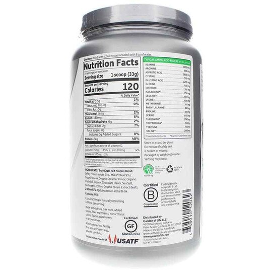 Certified Grass Fed Whey Protein, GOLS