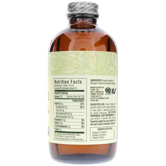 Certified Organic Sesame Oil, 8.5 Oz, FL