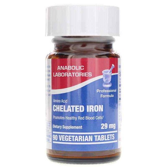 Chelated Iron 29 Mg, 90 Veg Tablets, ANL