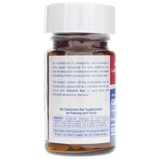 Chelated Iron 29 Mg, 90 Veg Tablets, ANL
