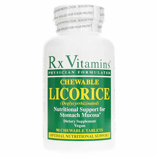 Chewable Licorice Deglycyrrhizinated, 90 Chewable Table, RXV