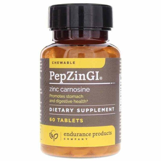 Chewable PepZinGI Zinc Carnosine, 60 Tablets, END